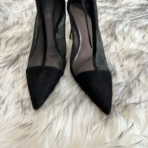 Excellent condition Zara mesh 6.5 ankle heeled booties.